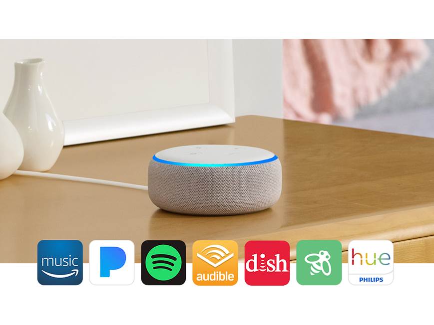 Amazon Echo Dot with Clock (3rd Gen) Voice-activated virtual