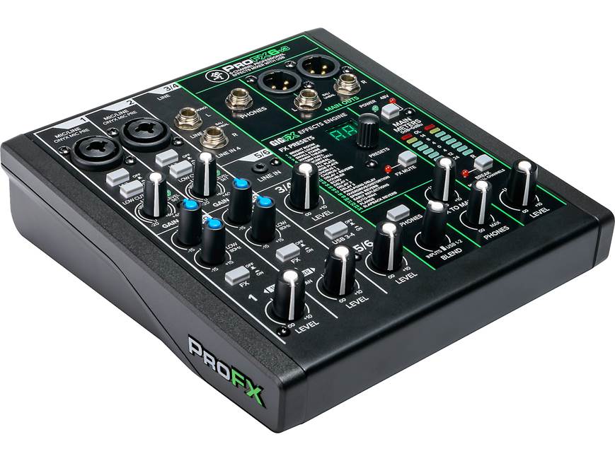 Mackie ProFX6v3 6-channel mixer — with effects and USB connection