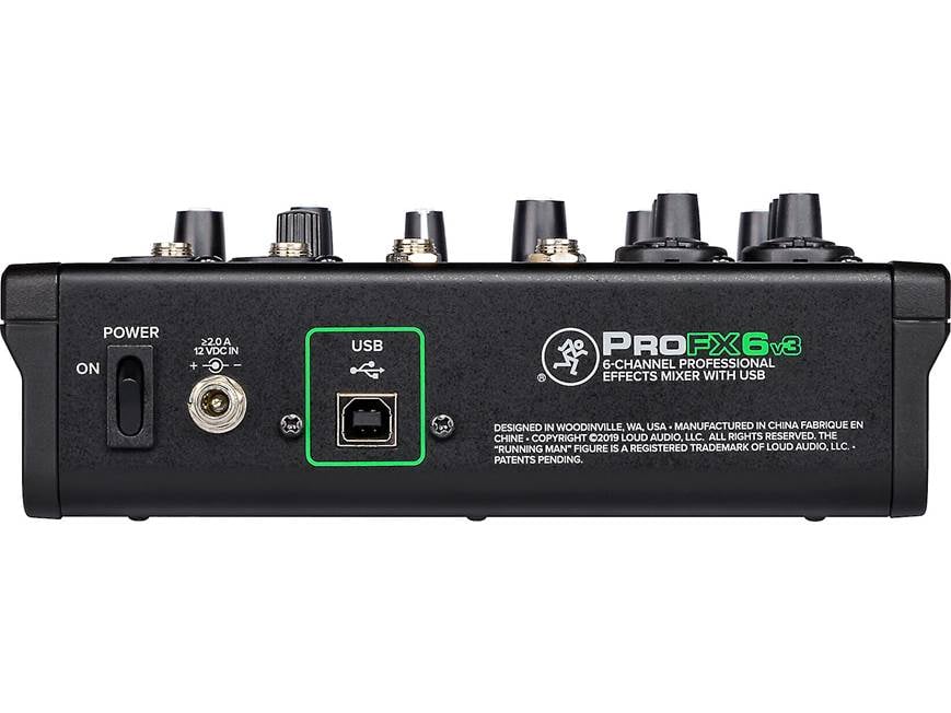 PROFX6v3 6チャンネルUSBインターフェース Mackie ProFX6v3 6-channel mixer — with effects and USB connection