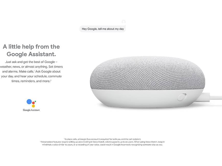 Google Nest Mini (Chalk) Smart speaker with built-in Google