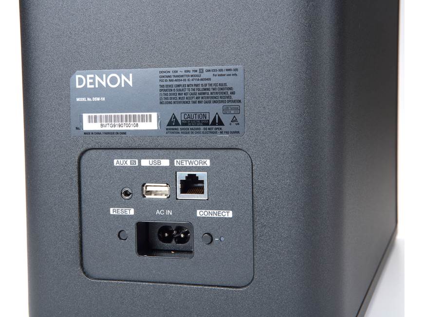 Denon DSW-1H Wireless subwoofer for DHT-S716H at Crutchfield