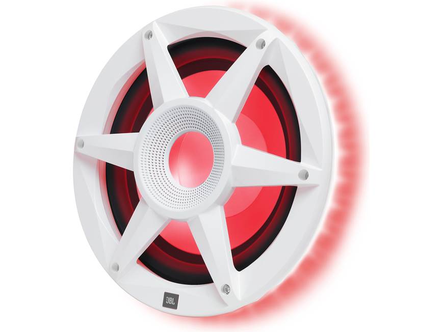 JBL Stadium MW8030 8" Marine Boat Speakers – 500W Max, White, RGB LED – 2 Pair (4 Speakers) – Open Box