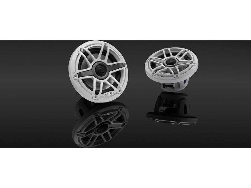 gixxer 　TKSPOT グローホワイト4号深鉢×2個 JL Audio M6-650X-S-GwGw (Gloss White Sport Grille) M6 Series 6-1/2