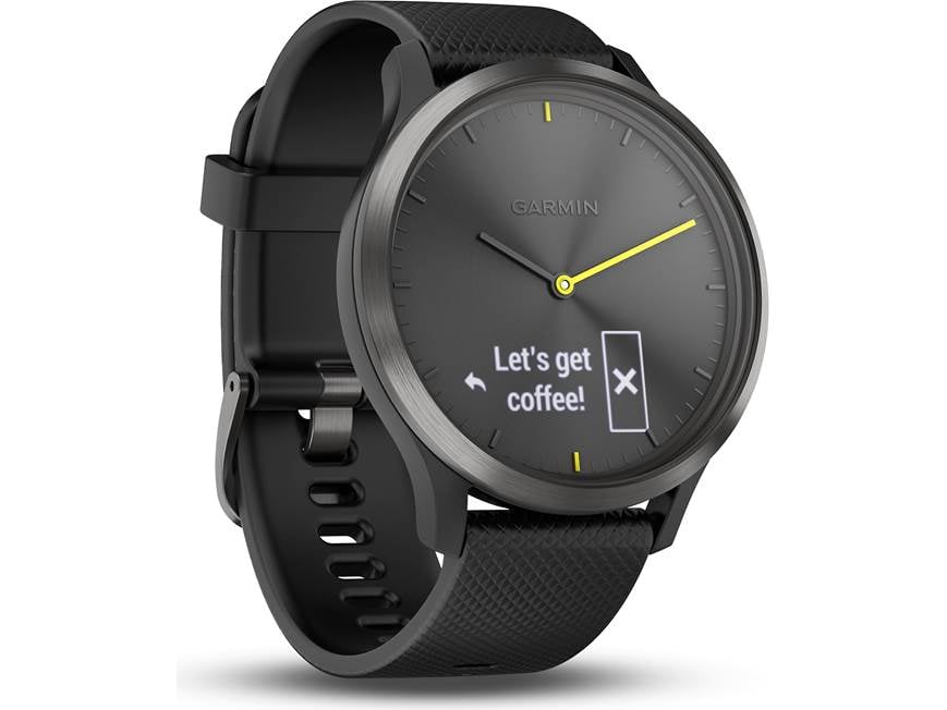 Garmin vivomove® HR (Large Sport model, black w/slate hardware