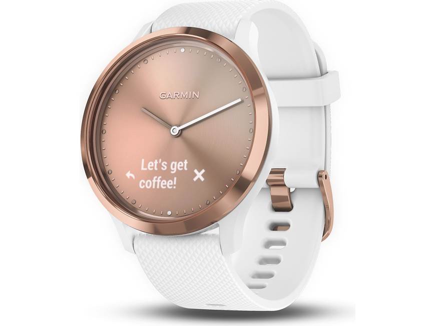 Garmin vivomove® HR (Small/Med Sport model, white w/rose gold