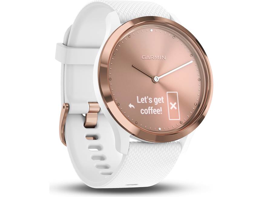 Garmin vivomove® HR (Small/Med Sport model, white w/rose gold
