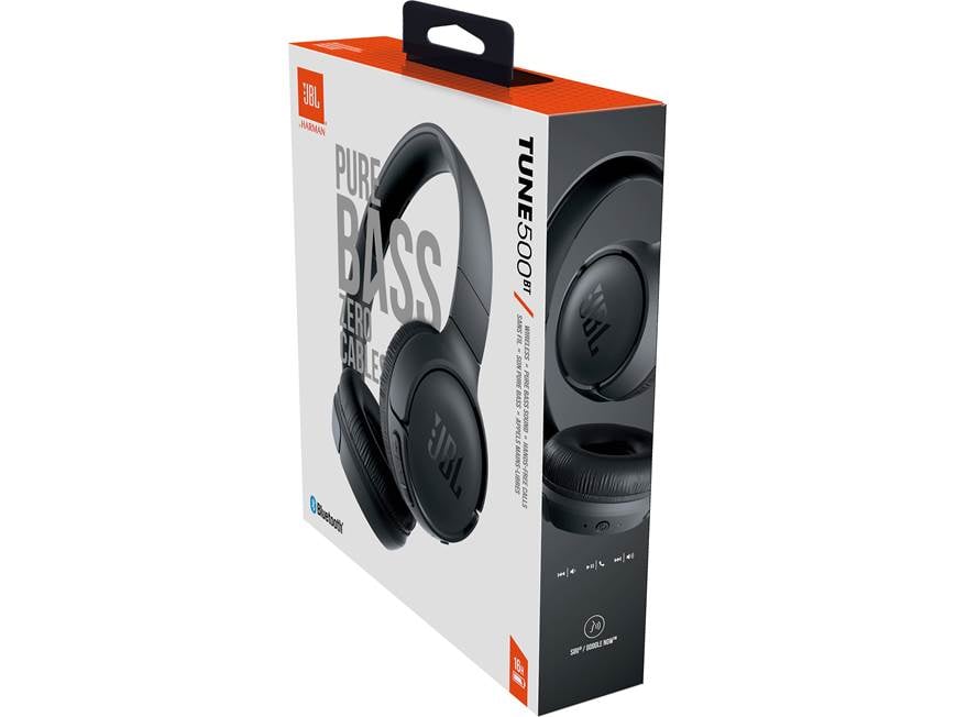JBL Tune 500BT (Black) Wireless Bluetooth® on-ear headphones