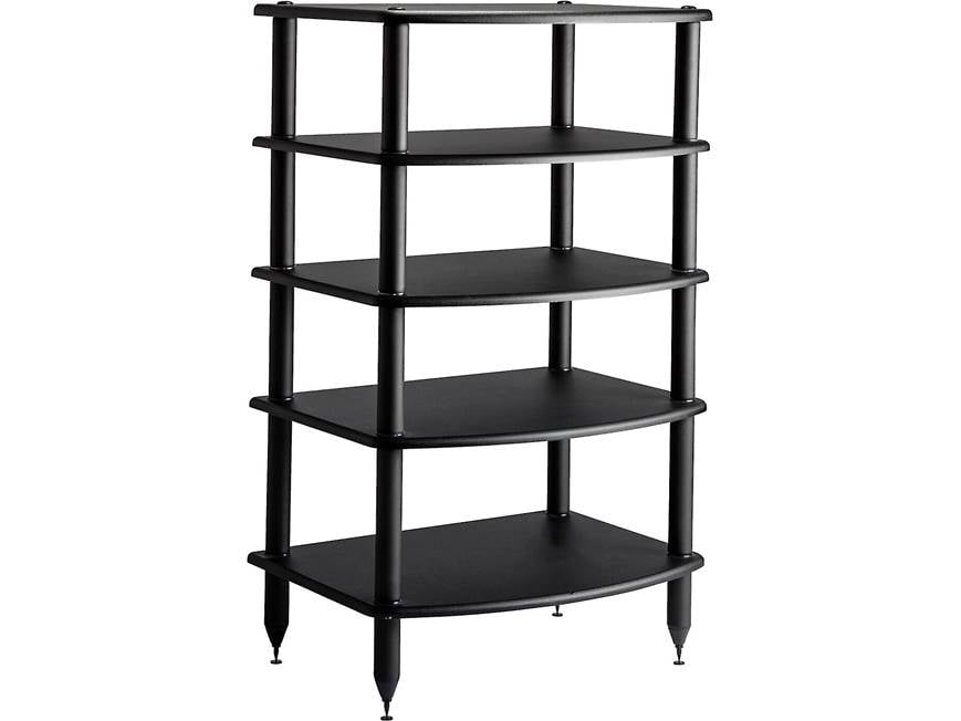 Pangea Audio Vulcan Audio Rack (Black/Black Posts) Modular 5-shelf