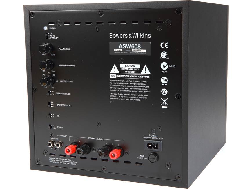 Bowers & Wilkins ASW608 (Black) Compact powered subwoofer (Black