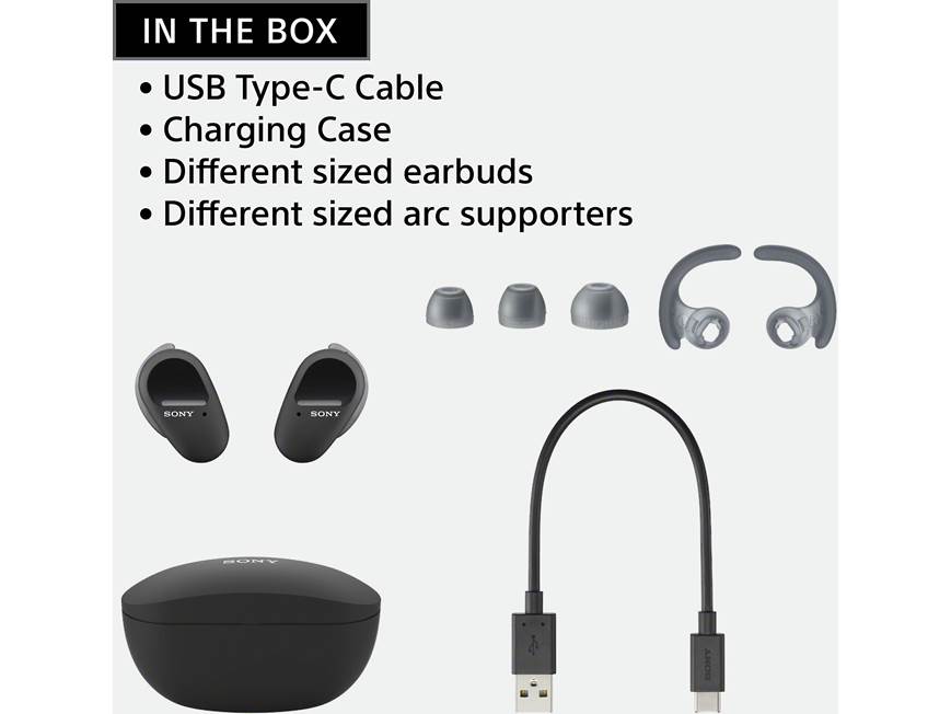 Sony WF-SP800N (Black) True wireless noise-canceling headphones