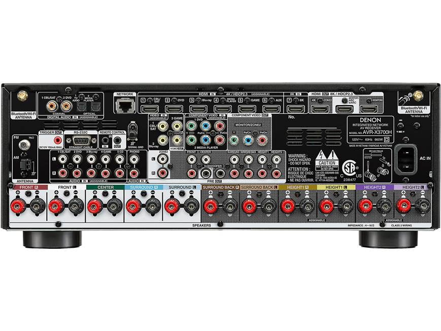 Denon AVR-X3700H 9.2-channel home theater receiver with Wi-Fi