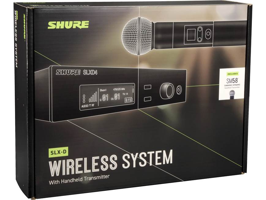 Shure SLXD24/SM58-G58 (G58 frequency band, 470-514 MHz) Digital