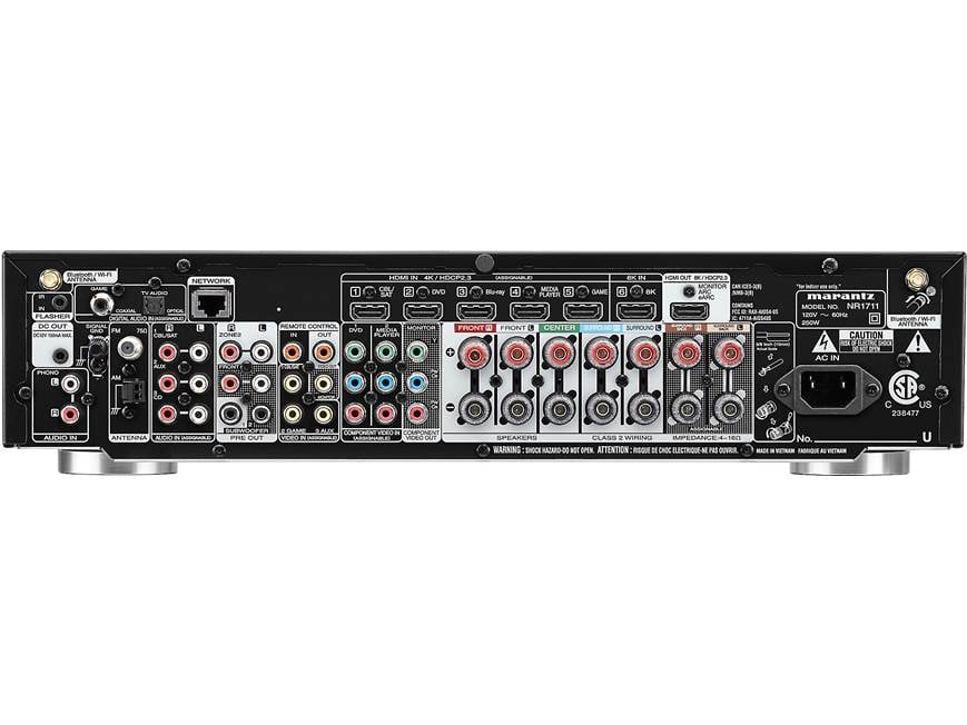 Marantz NR1711 7.2-channel slimline home theater receiver with Wi