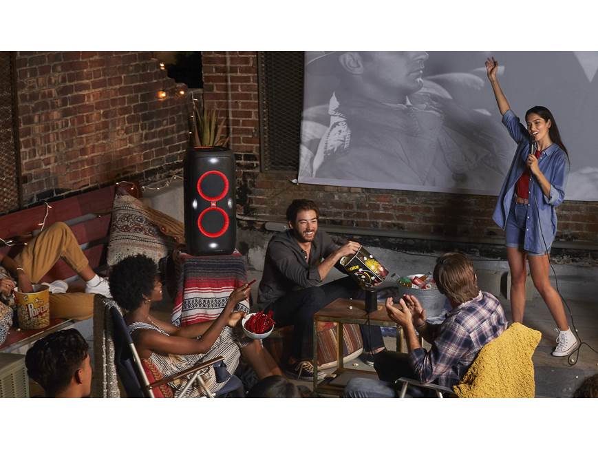 JBL PartyBox 310 Portable Bluetooth® speaker with light display at