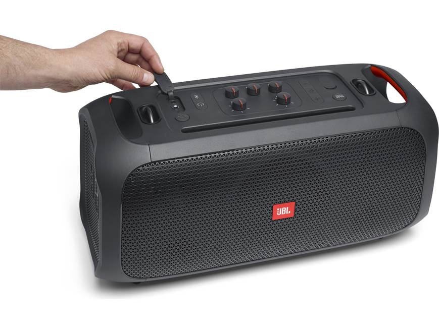 JBL PartyBox On-The-Go Essential - Portable Party Speaker with Built-in Lights & Wireless Mic