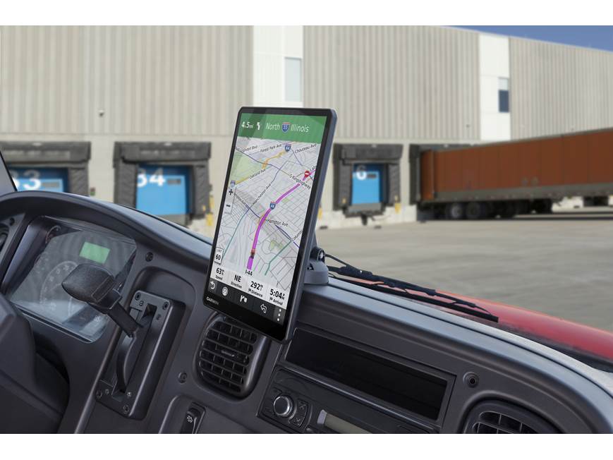 BOVKE Etui GPS Portable Dur pour Garmin Dezl 10 Pouces OTR1000 / OTR1010 / RV 1090 système de Navigation GPS, Poche en Maille pour Chargeur de Voiture, câbles USB, Noir
