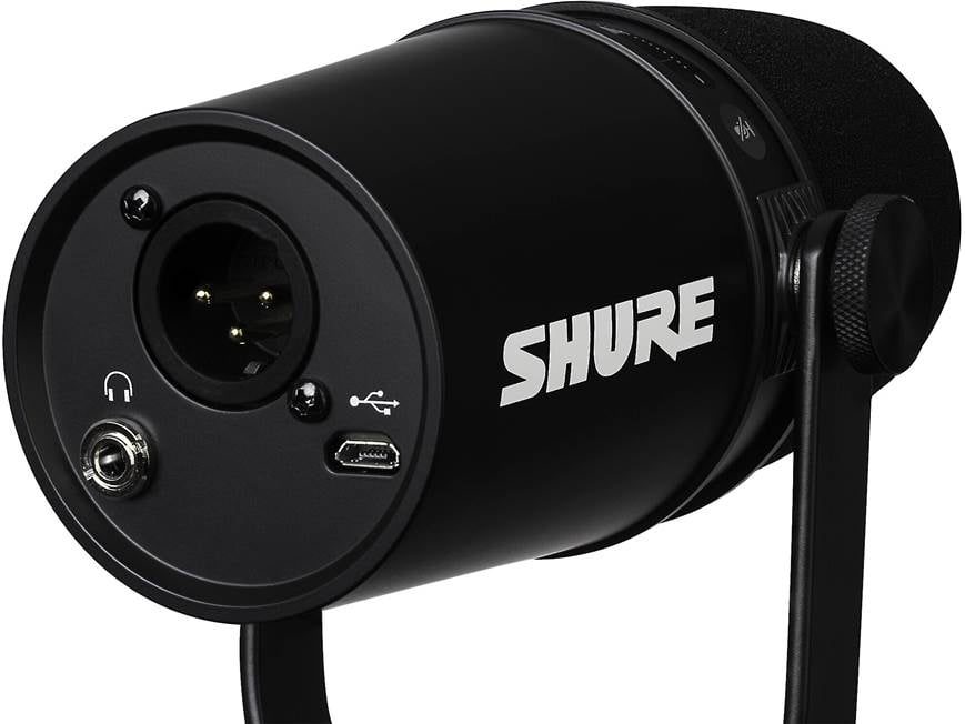 Shure MV7 (Black) Podcast microphone (Black) at Crutchfield