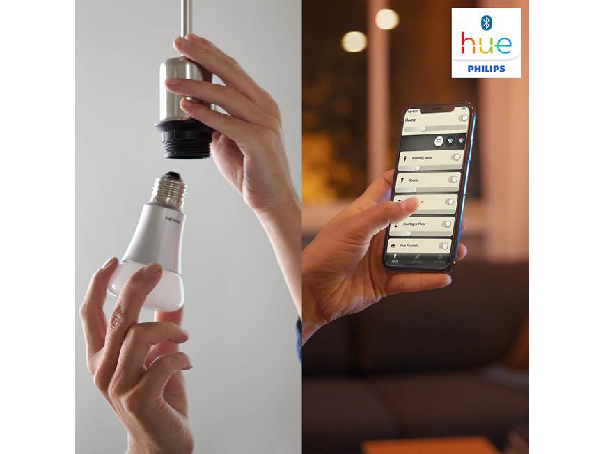 Philips Hue White A19 Bulb (800 lumens) Dimmable smart LED light