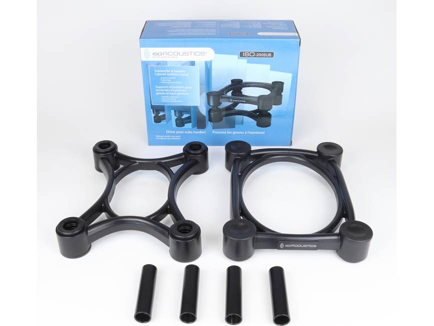 IsoAcoustics ISO 200 Sub Subwoofer isolation stand reduces