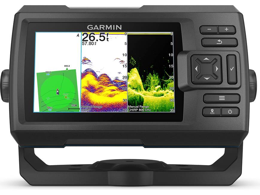 Garmin STRIKER Vivid 5cv 5" GPS fishfinder with CHIRP and CHIRP ClearV  scanning sonar at Crutchfield
