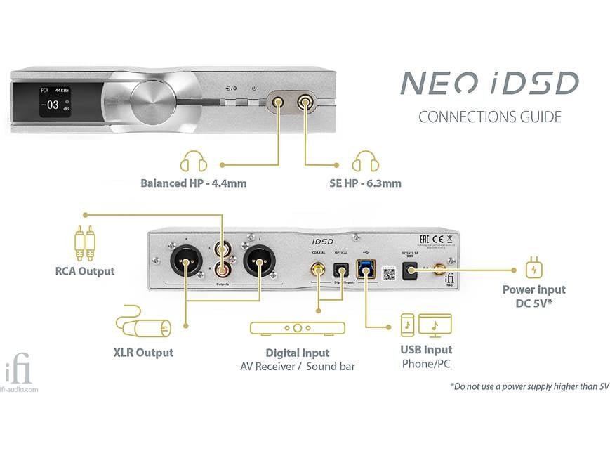 iFi Audio NEO iDSD Desktop USB DAC/preamp/headphone amp with