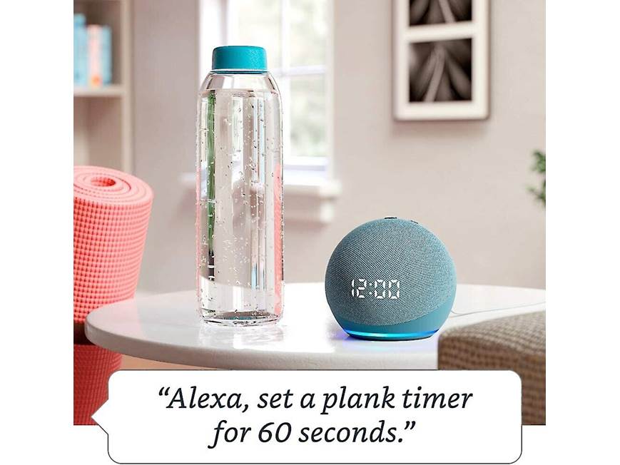 Amazon Echo Dot with Clock (4th Generation) (Twilight Blue