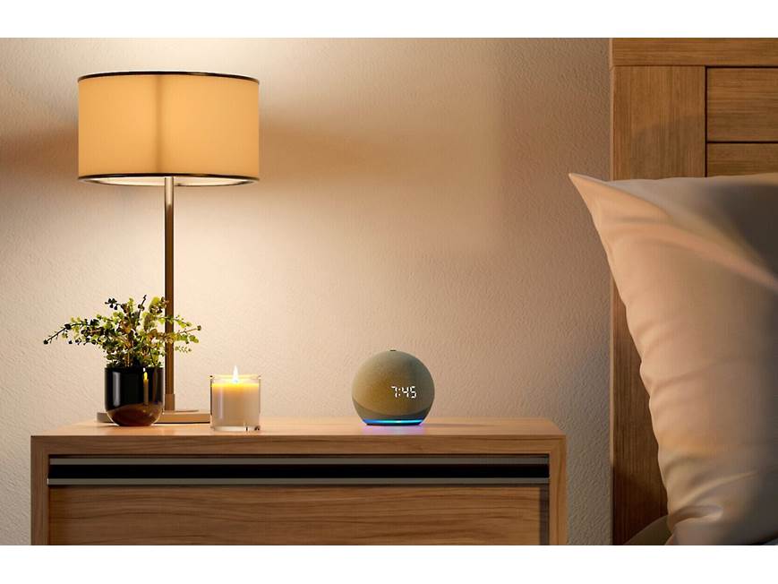 Amazon Echo Dot with Clock (4th Generation) (Twilight Blue