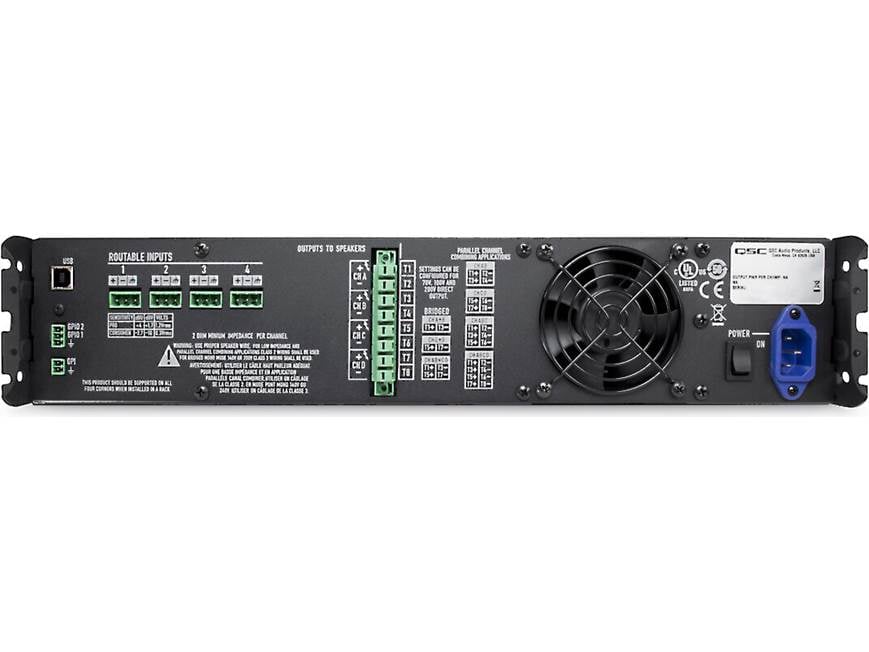 QSC CXD4.3 Power amplifier - 500w x 4 at 70V, 625W x 4 at 8 ohms