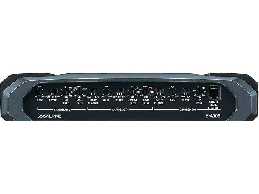 Alpine R-A90S R Series 6-channel car amplifier — 75 watts RMS x 4