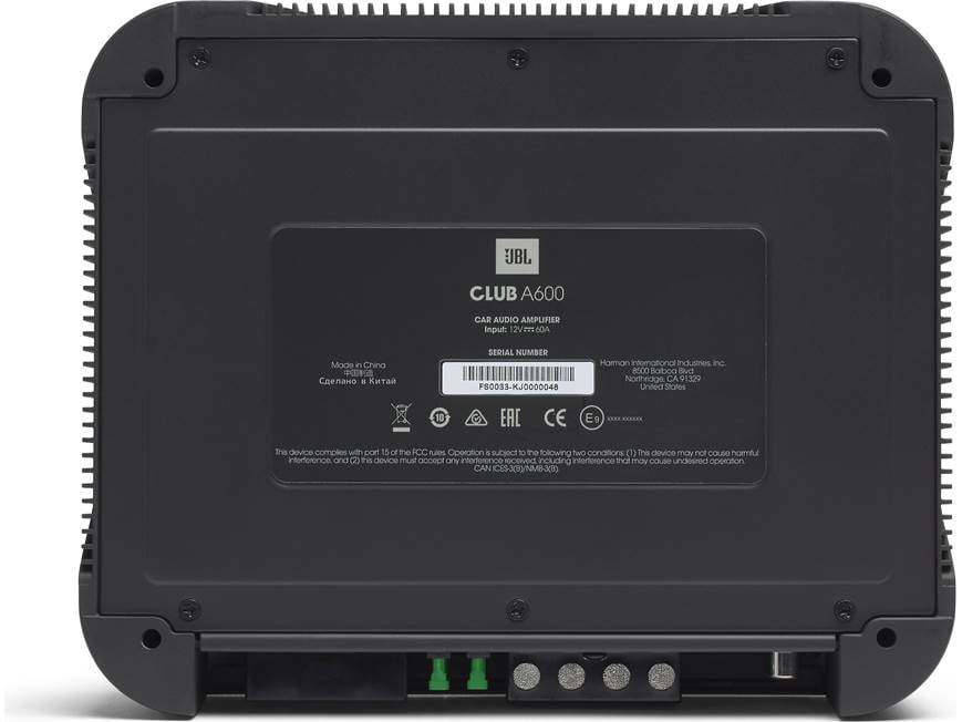 JBL Club A600 Club Series mono subwoofer amplifier — 600 watts RMS