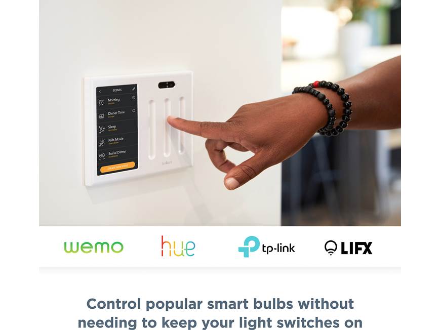 Brilliant Smart Home Control (4-Switch) Smart switch with built-in