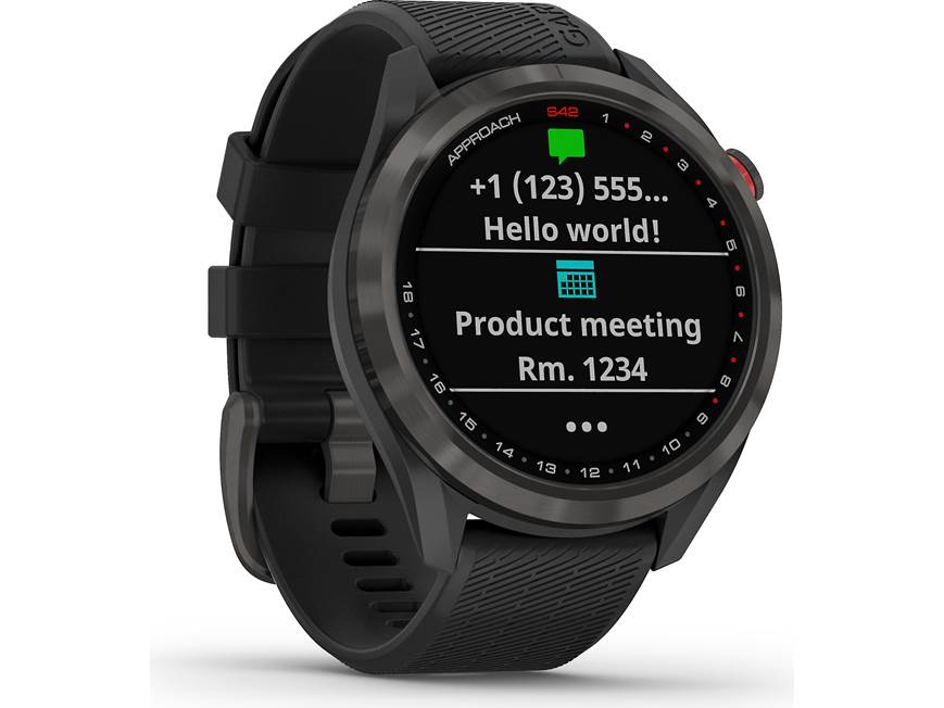 Garmin Approach® S42 (Gunmetal/Black) Golf GPS watch — covers over