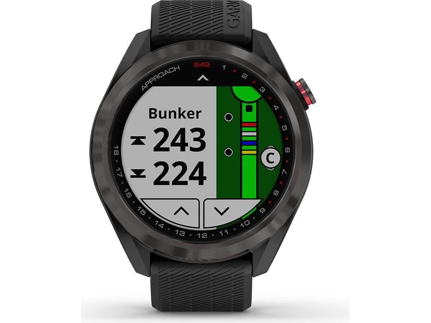 Garmin Approach® S42 (Gunmetal/Black) Golf GPS watch — covers over