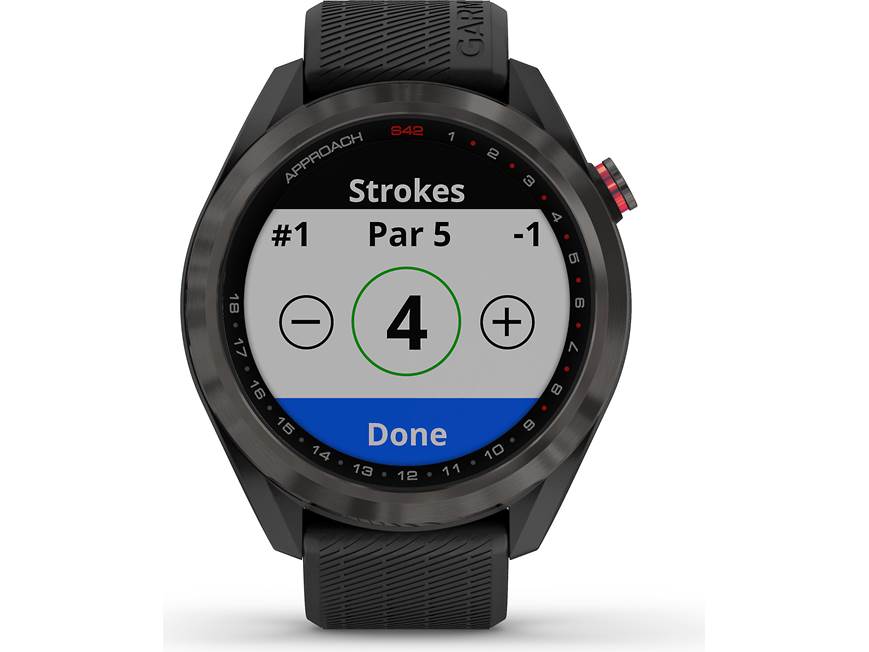 Garmin Approach® S42 (Gunmetal/Black) Golf GPS watch — covers over