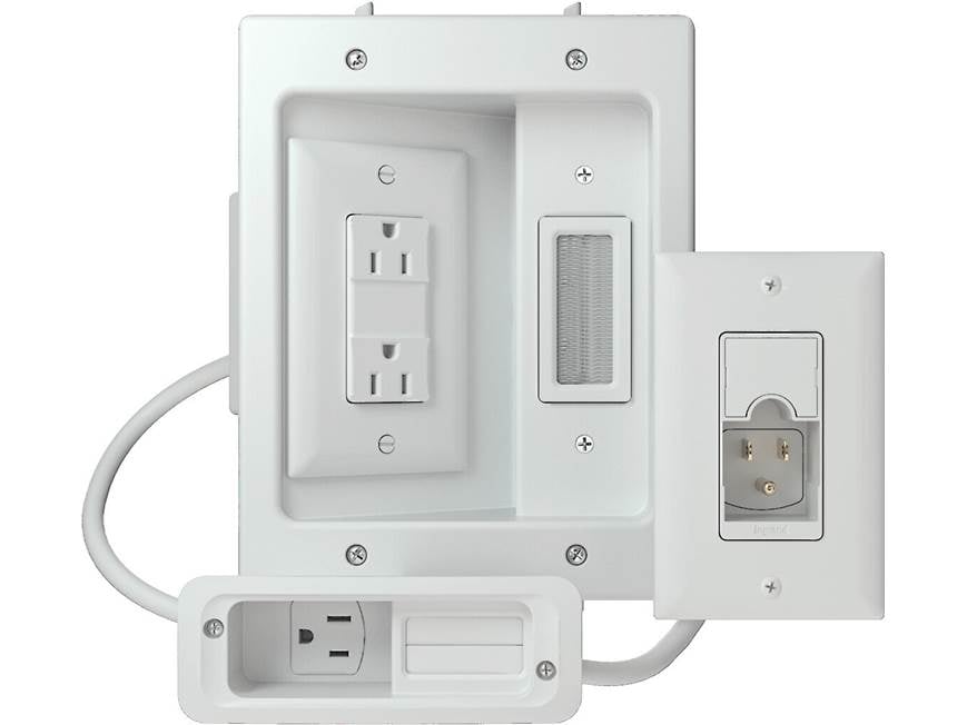 1 Port Coax Cable Wall Plate Glossy Black Single Gang Coaxial Cable - View #2