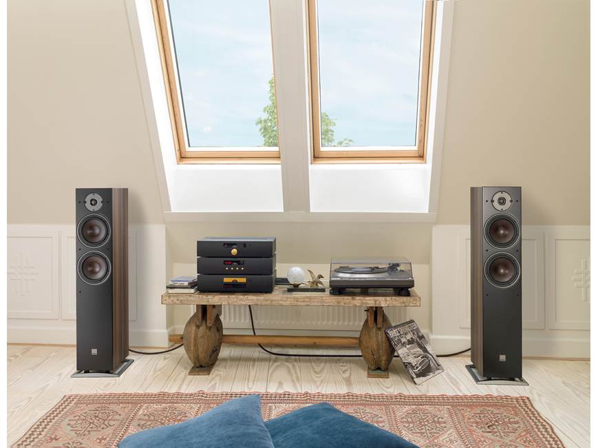 DALI Oberon 7 (Dark Walnut) Matched pair of floor-standing