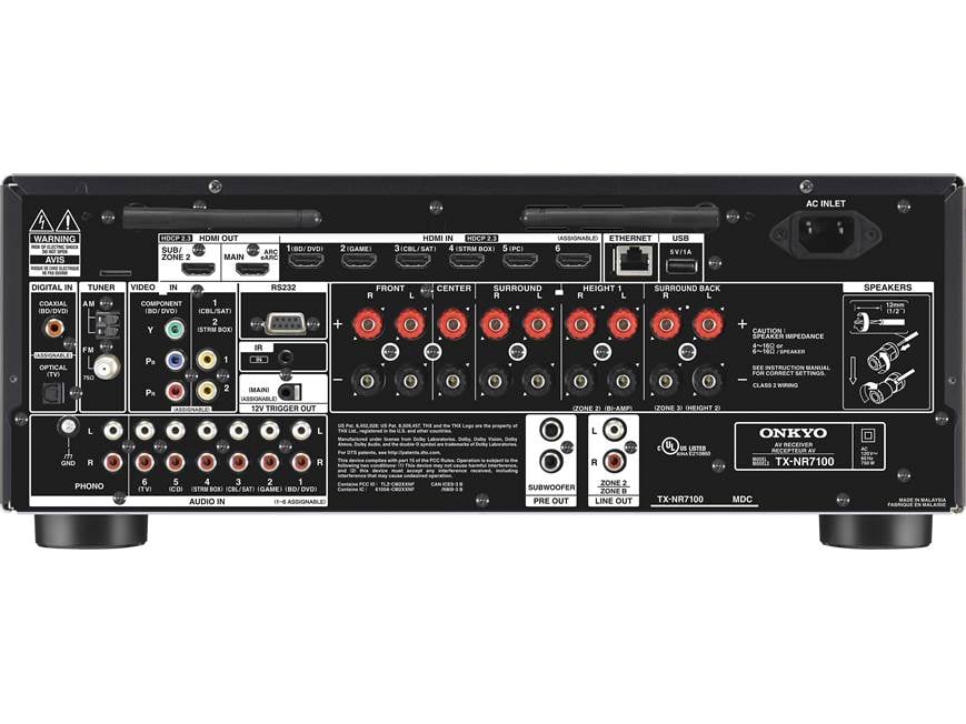 Onkyo 9.1チャンネル　AVレシーバー Onkyo TX-NR7100 9.2-channel home theater receiver with Dolby Atmos