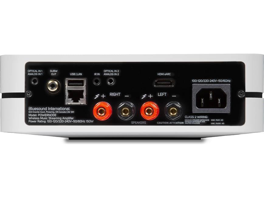 Bluesound POWERNODE (White) Streaming music player with built-in
