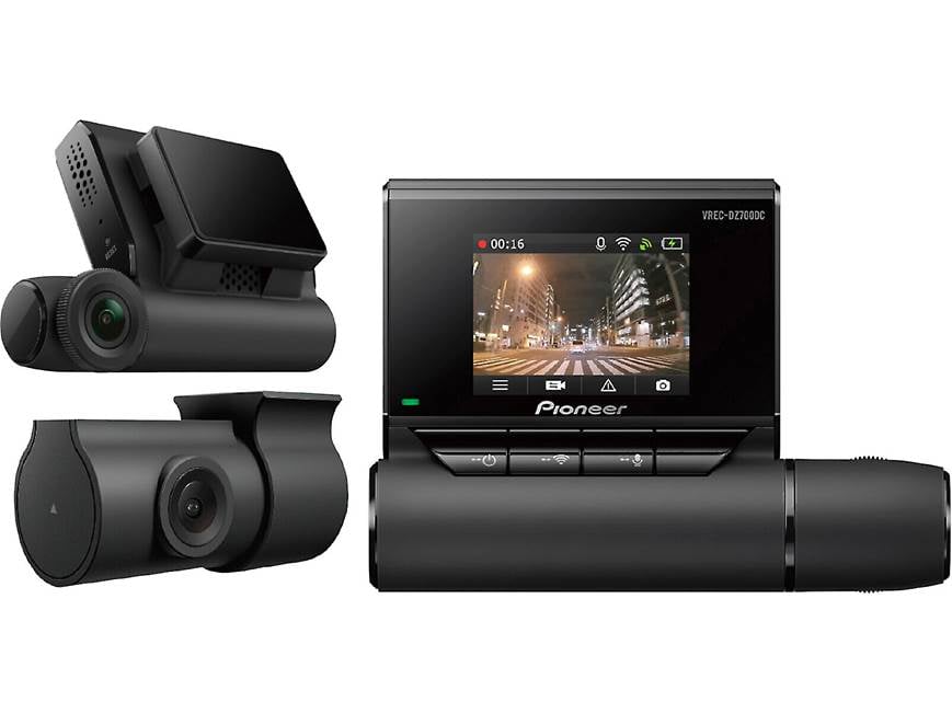 220 Pioneer VREC-DZ7000 ドライブレコーダー Pioneer VREC-DZ700DC HD dashcam with GPS, Wi-Fi, and second HD
