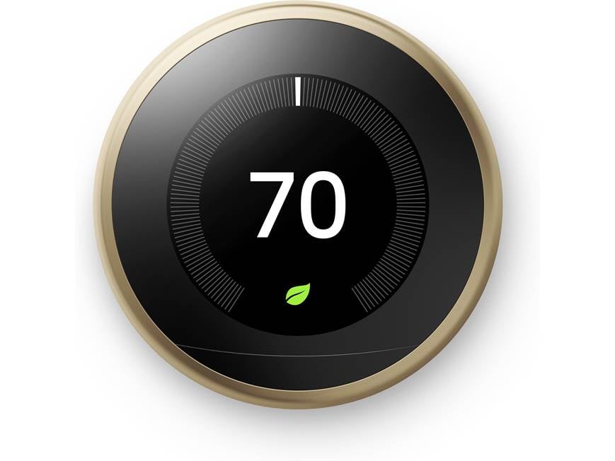 Google Nest Learning Thermostat, 3rd Generation (Brass) Smart
