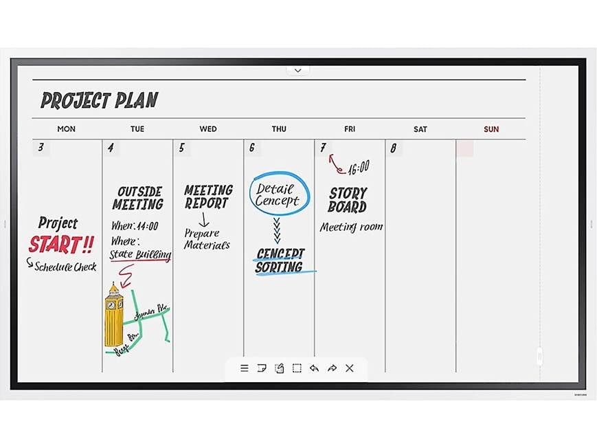Samsung Flip 2 WM65R 65" 4K UHD digital flip chart display at Crutchfield