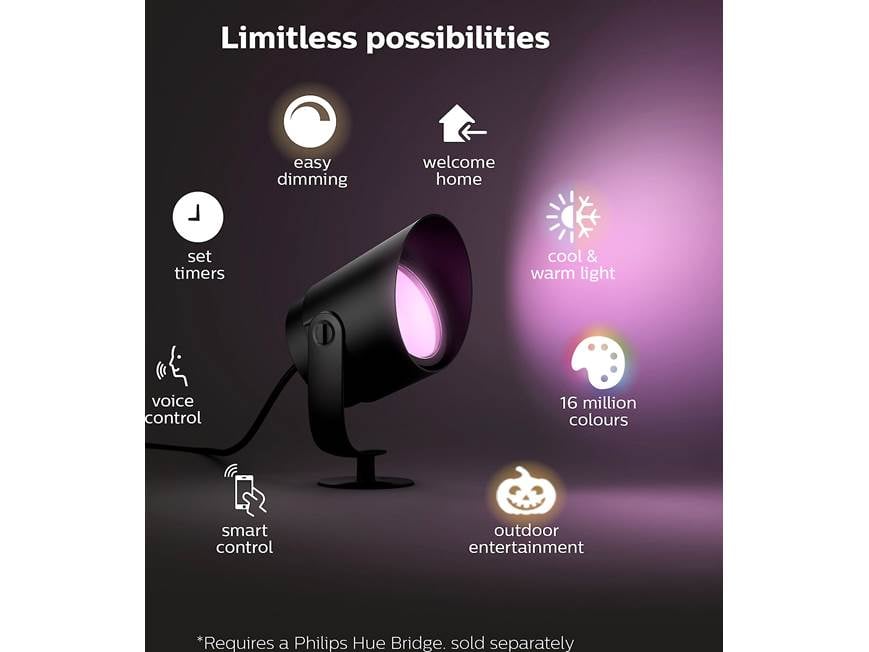 Philips Hue Lily XL White/Color Outdoor Extension Spotlight (1050