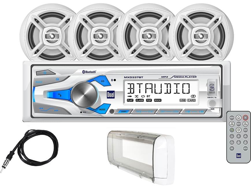 Dual MCP1374BTS Marine audio package: Includes MXD337BT digital