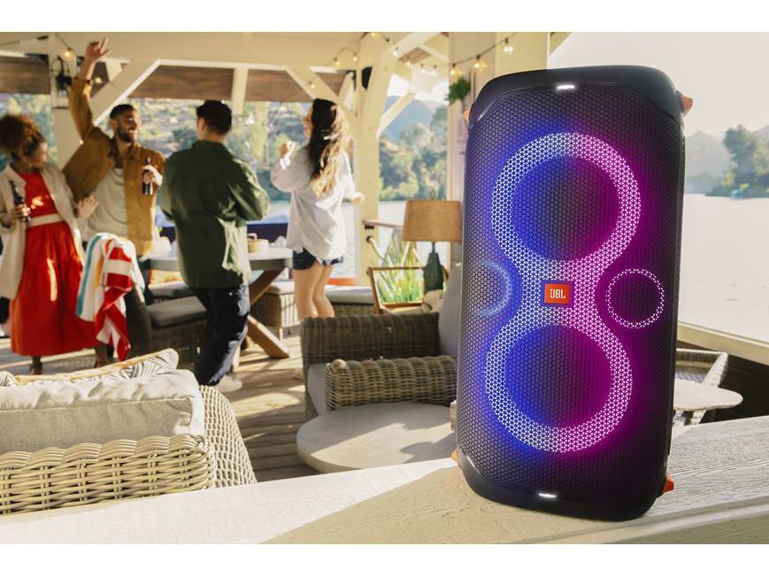 JBL PartyBox 110 Portable Bluetooth® speaker with light display at