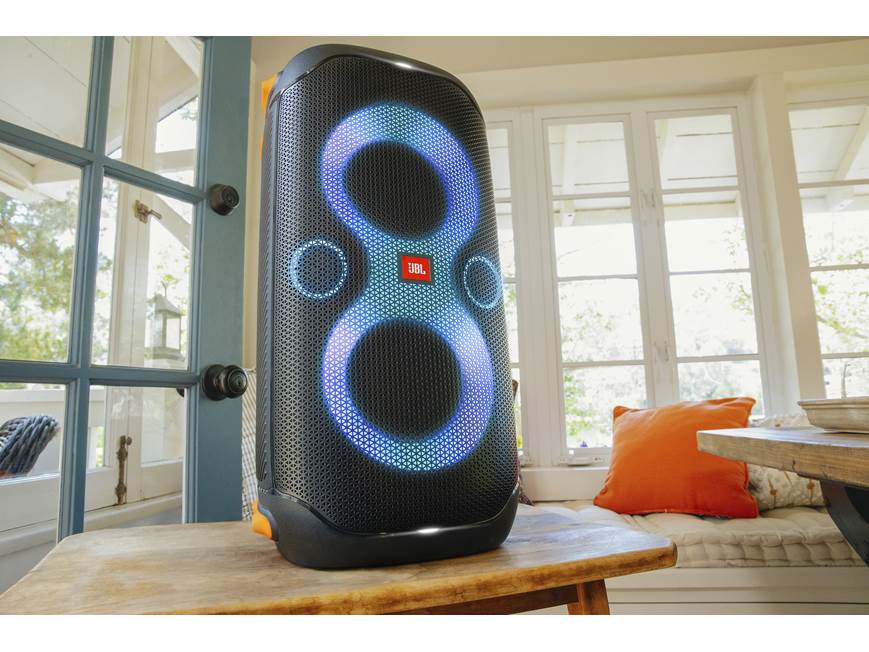 JBL PartyBox 110 Portable Bluetooth® speaker with light display at
