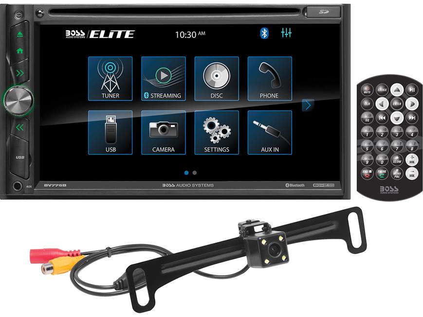 Boss BV775BLC Package DVD receiver and backup camera at Crutchfield