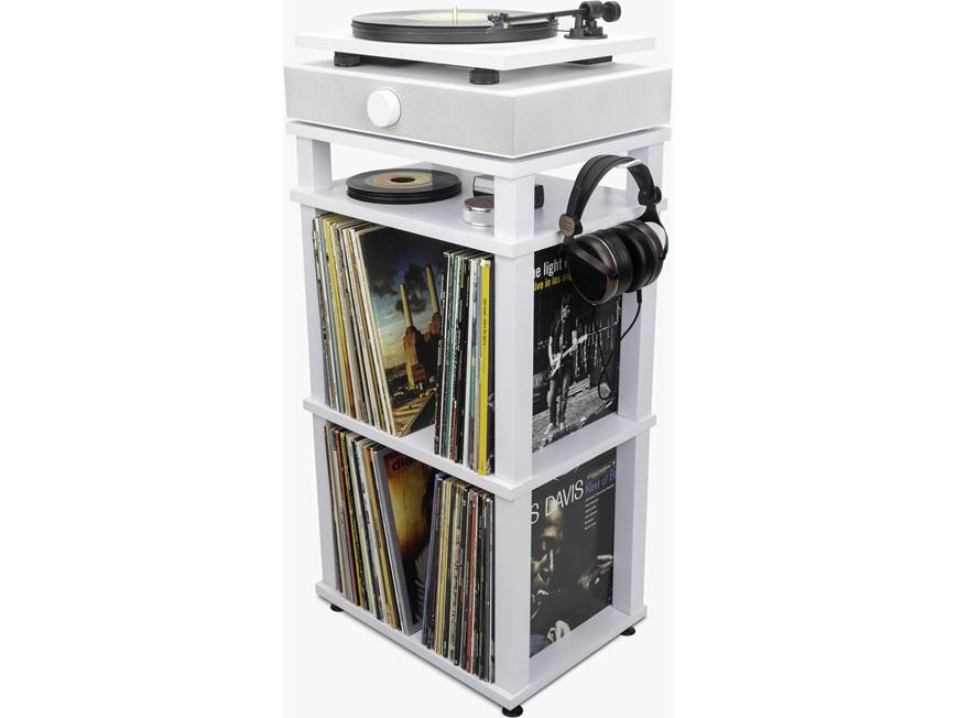 Andover Audio SpinStand Record Stand (White) Record stand with storage ...
