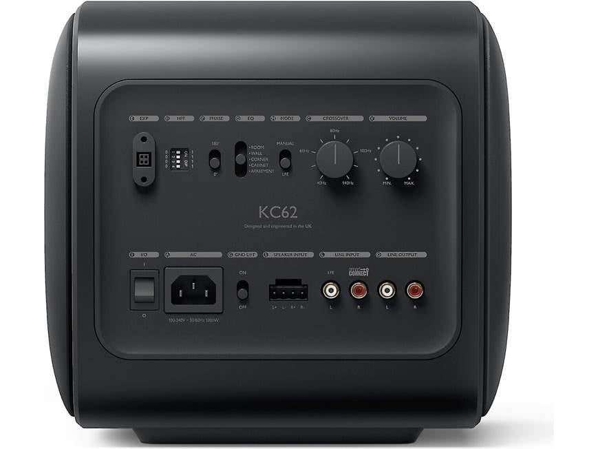 KEF KC62 (Carbon Black) Compact powered subwoofer with digital