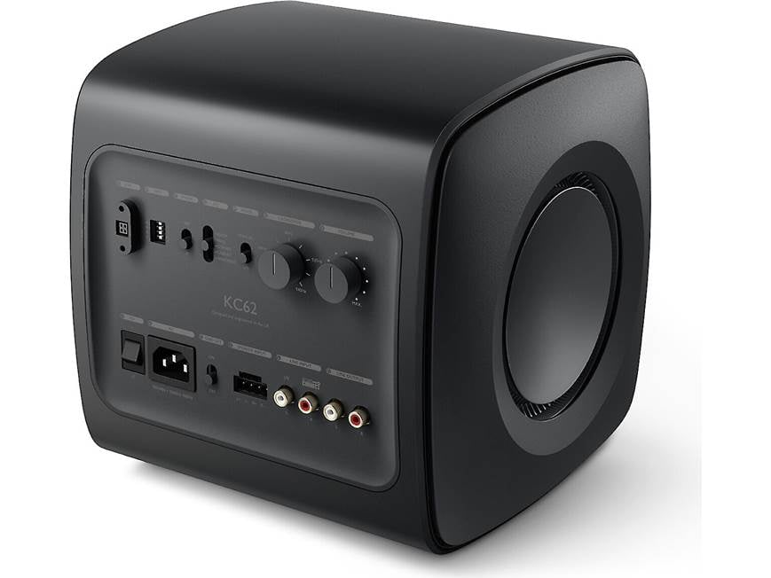 KEF KC62 (Carbon Black) Compact powered subwoofer with digital