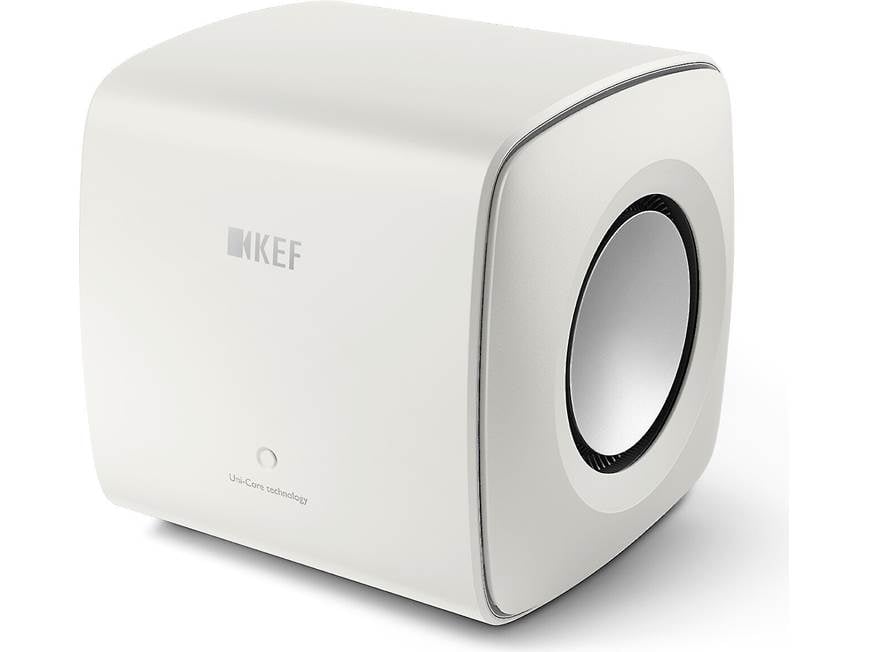KEF KC62 (Mineral White) Compact powered subwoofer with digital